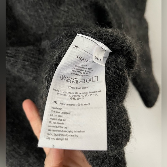 Skall Studio Lucy Knit- Charcoal Gray Wool NWT - Picture 5 of 5